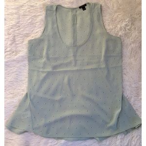 Ann Taylor Dotted Georgette High-Low Tank